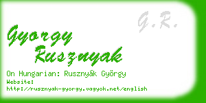 gyorgy rusznyak business card