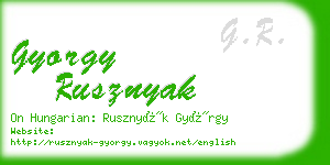 gyorgy rusznyak business card